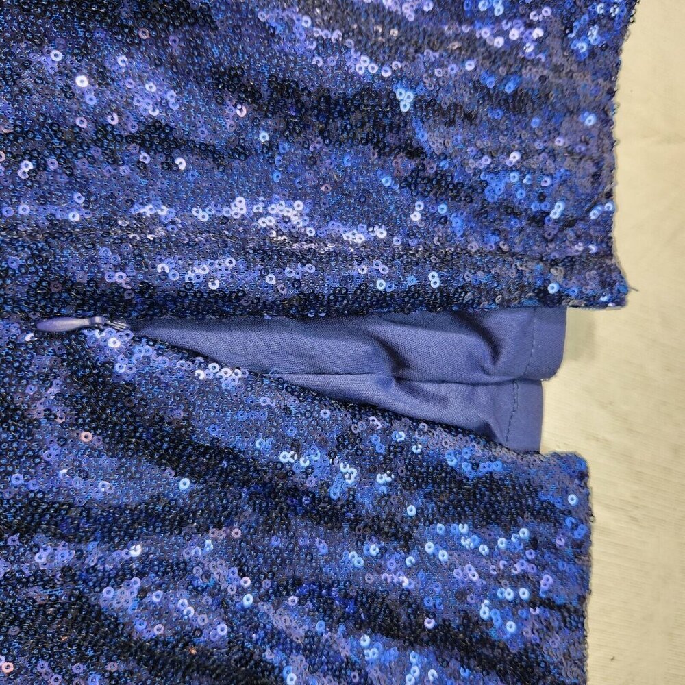 Secret Charm Women's Skirt Size S Collective By Love & Piece Blue Sequin (17) - Picture 7 of 10